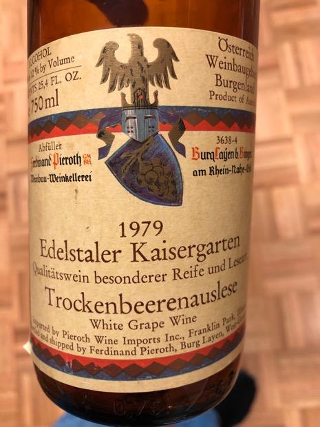 ワイン Ferdinand Pieroth Trockenbeerenauslese 1976 Ferdinand Pieroth Bouvier Trockenbeerenauslese Edelstaler