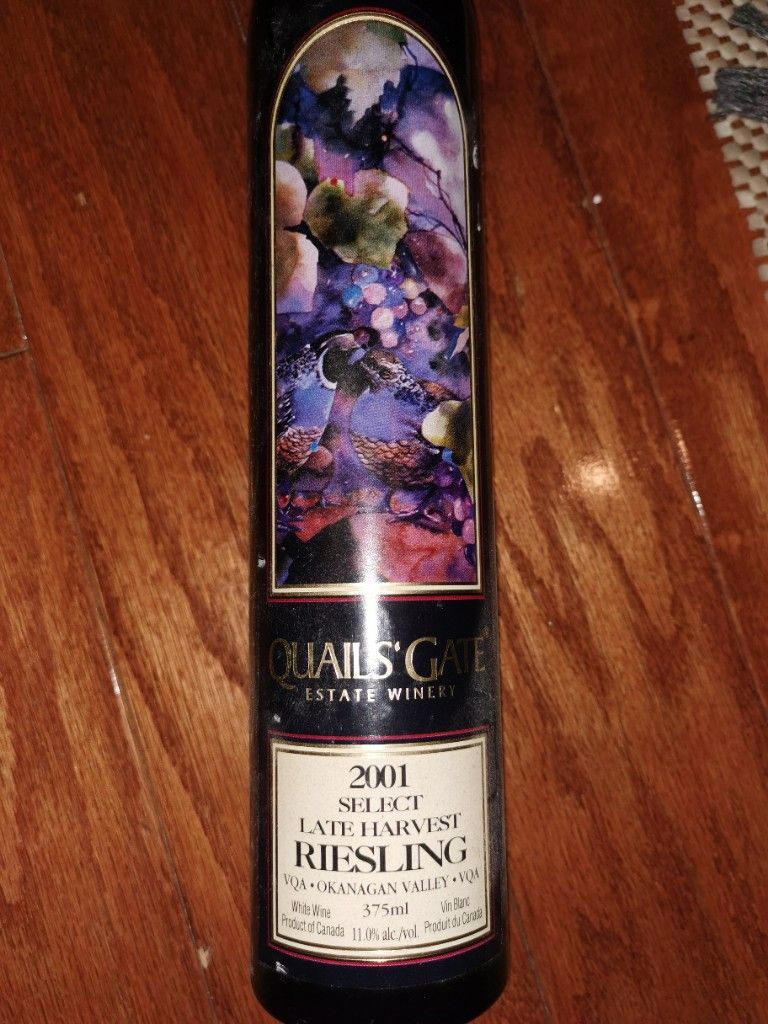 2009 Quails' Gate Estate Winery Late Harvest Riesling, Canada, British ...