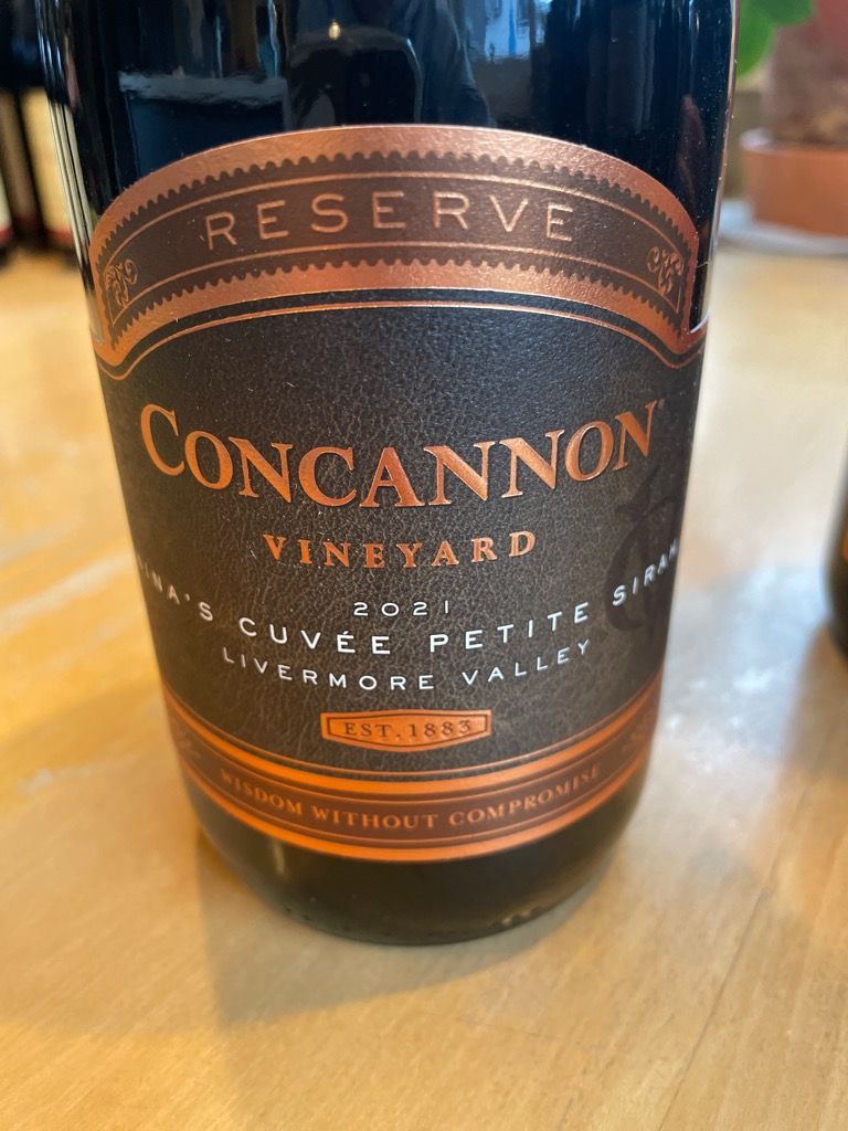 2021 Concannon Vineyard Petite Sirah Nina's Cuvee Reserve, USA ...