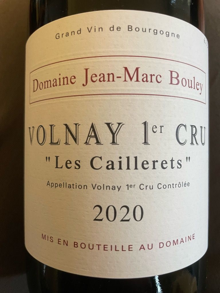 2020 Domaine Jean-Marc / Thomas Bouley Volnay 1er Cru Caillerets ...