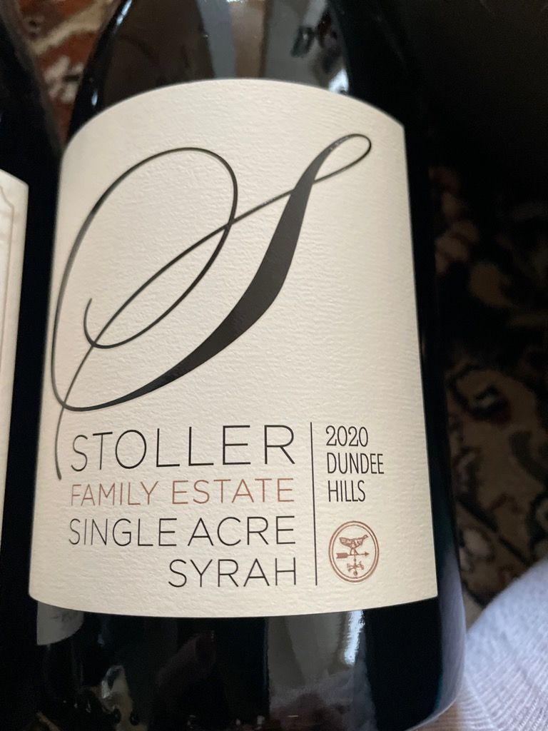 2020 Stoller Syrah Single Acre, USA, Oregon, Willamette Valley, Dundee ...