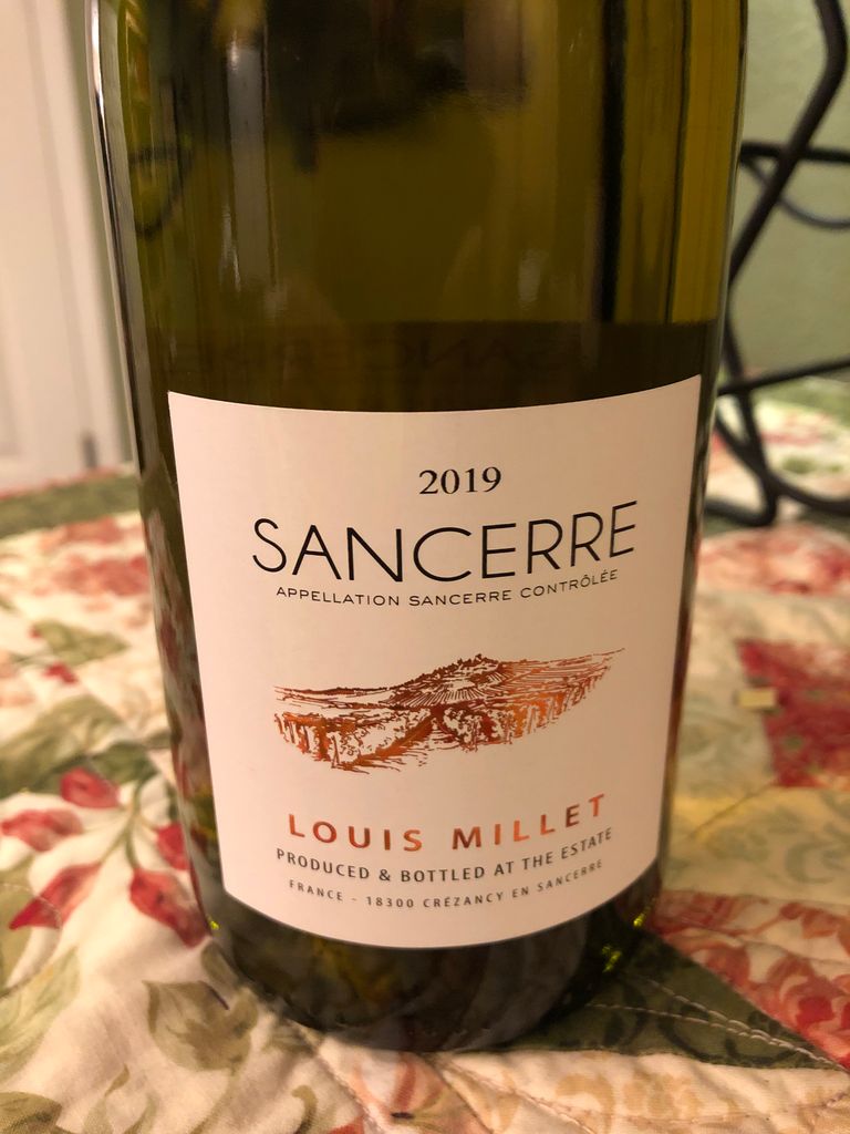 2019 Louis Millet Sancerre, France, Loire Valley, Upper Loire, Sancerre
