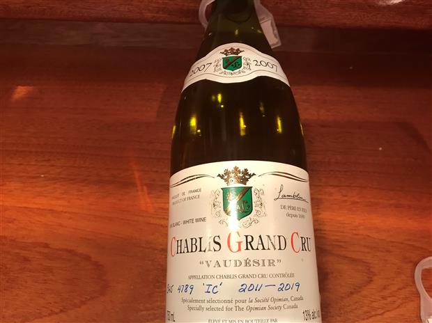 2021 Lamblin & Fils Chablis Grand Cru Vaudésir - CellarTracker