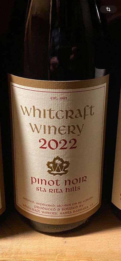 2023 Whitcraft Winery Pinot Noir Sta. Rita Hills - CellarTracker