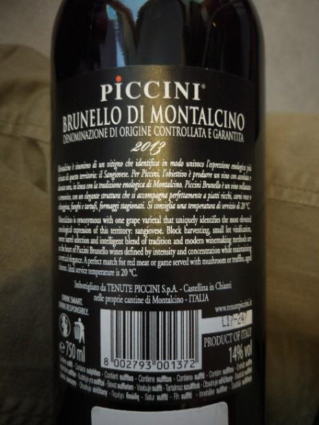 1995 Piccini Brunello di Montalcino - CellarTracker
