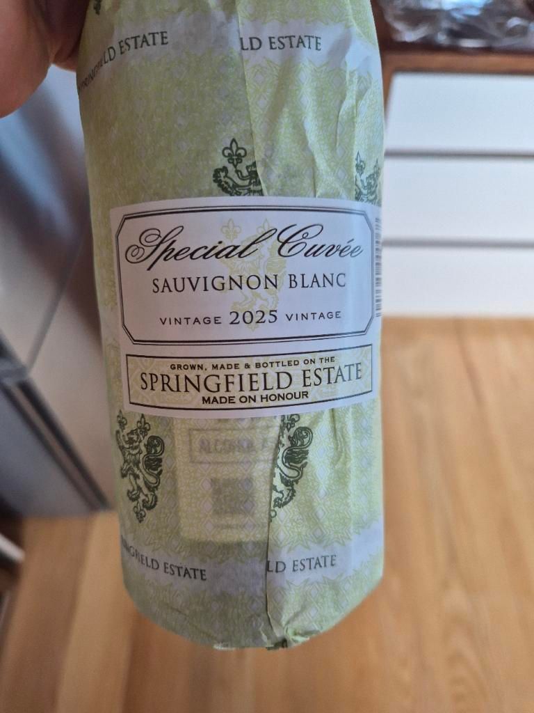 Springfield Label 2025 Springfield Estate Sauvignon Blanc Special Cuvée, South Africa ...