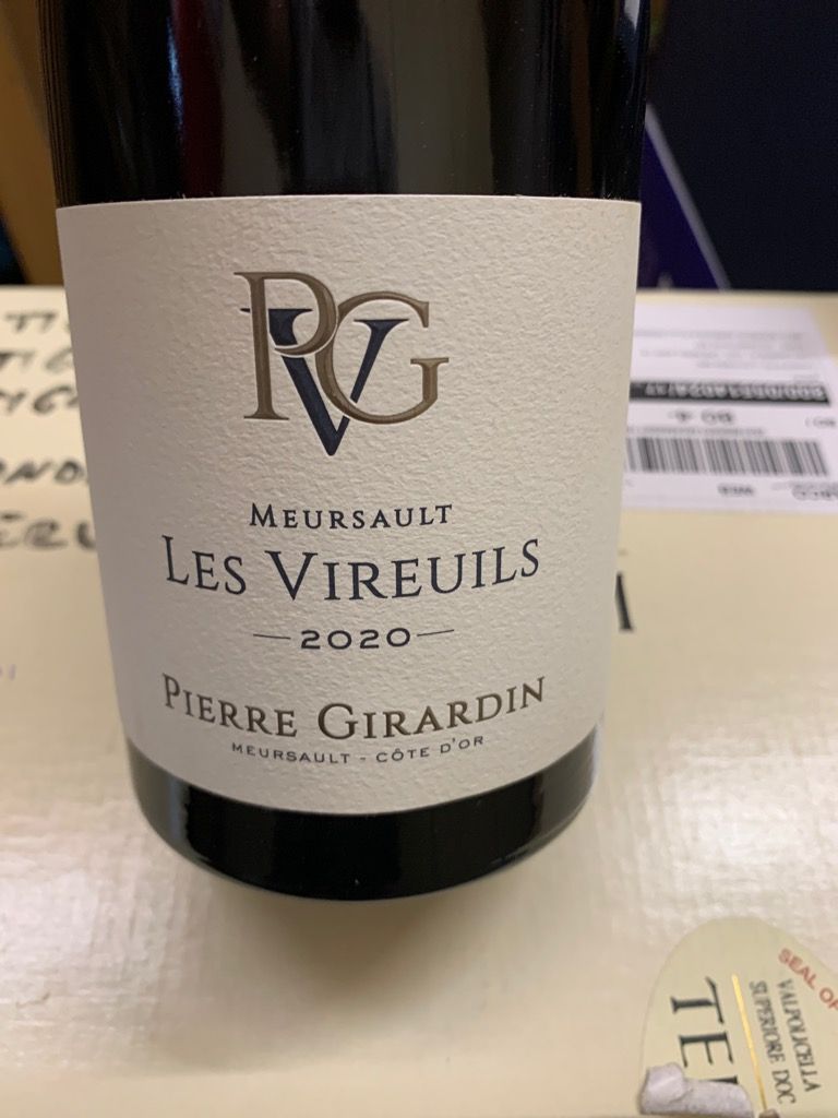 2020 Pierre Girardin Meursault Les Vireuils, France, Burgundy, Côte de ...