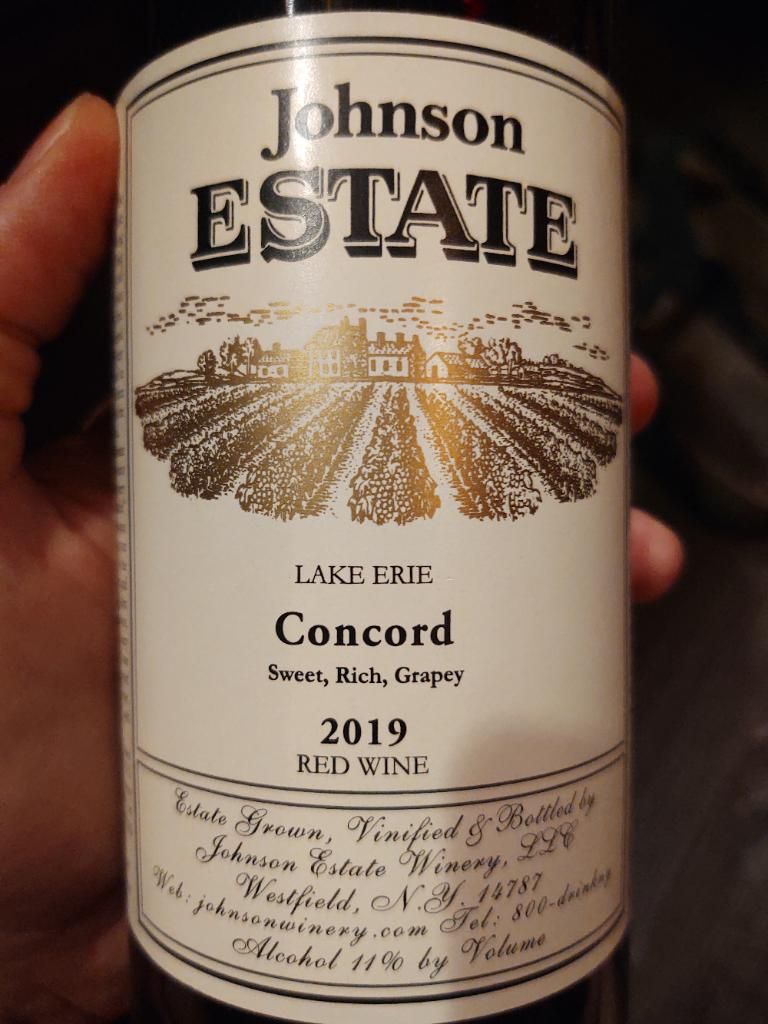 2019 Johnson Estate Concord, USA, New York, Lake Erie CellarTracker