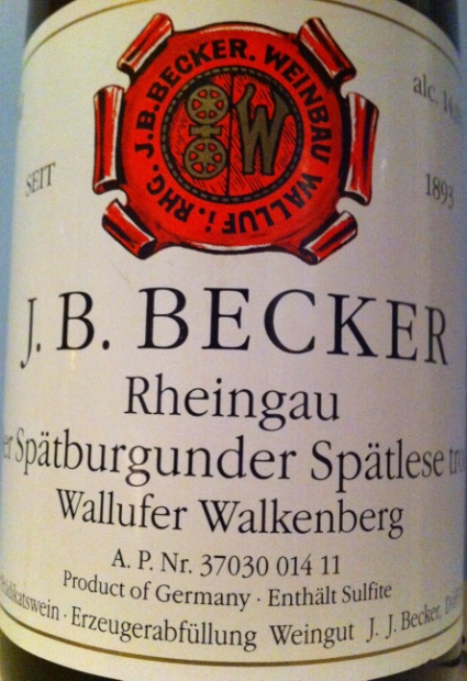 2018 J.B. Becker Wallufer Walkenberg Spätburgunder Spätlese Trocken ...