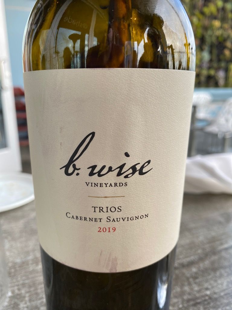 2019 B. Wise Vineyards Cabernet Sauvignon Trios, USA, California ...