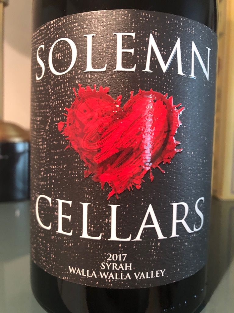 2017 Solemn Cellars Syrah, USA, Washington, Columbia Valley, Walla