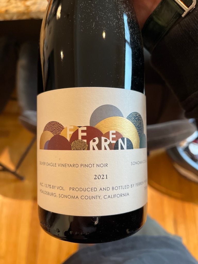 2021 Ferren Wines Pinot Noir Silver Eagle Vineyard, USA, California ...