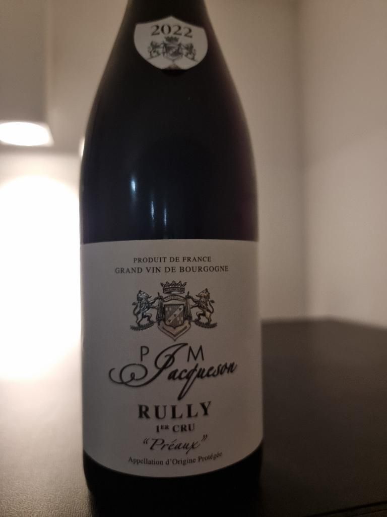 2022 Paul et Marie Jacqueson Rully 1er Cru Préaux, France, Burgundy ...