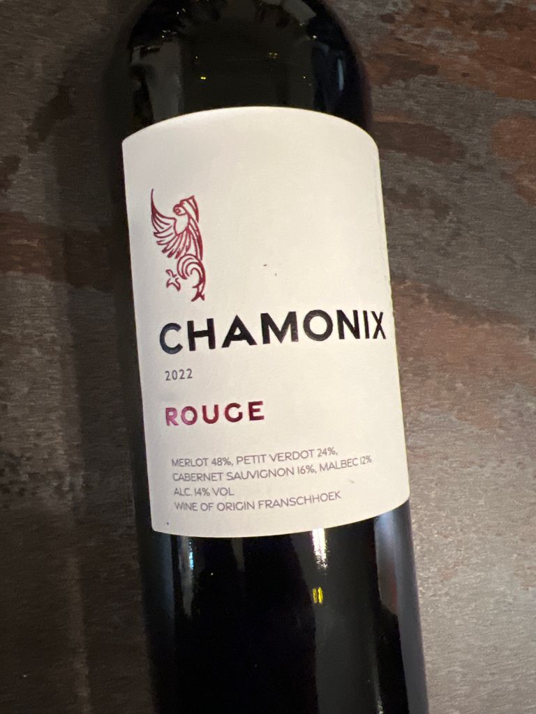 2022 Chamonix Rouge, South Africa, Coastal Region, Franschhoek Valley ...