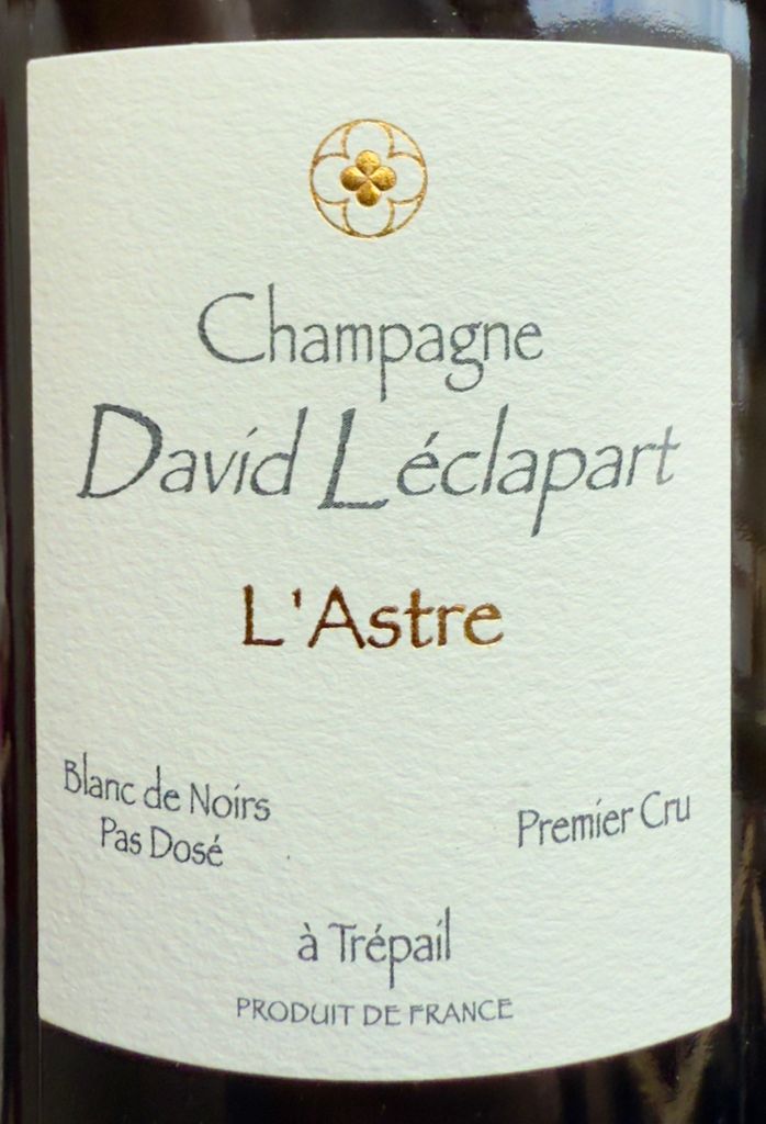2013 David Leclapart Champagne Premier Cru L'Astre Blanc de Noirs