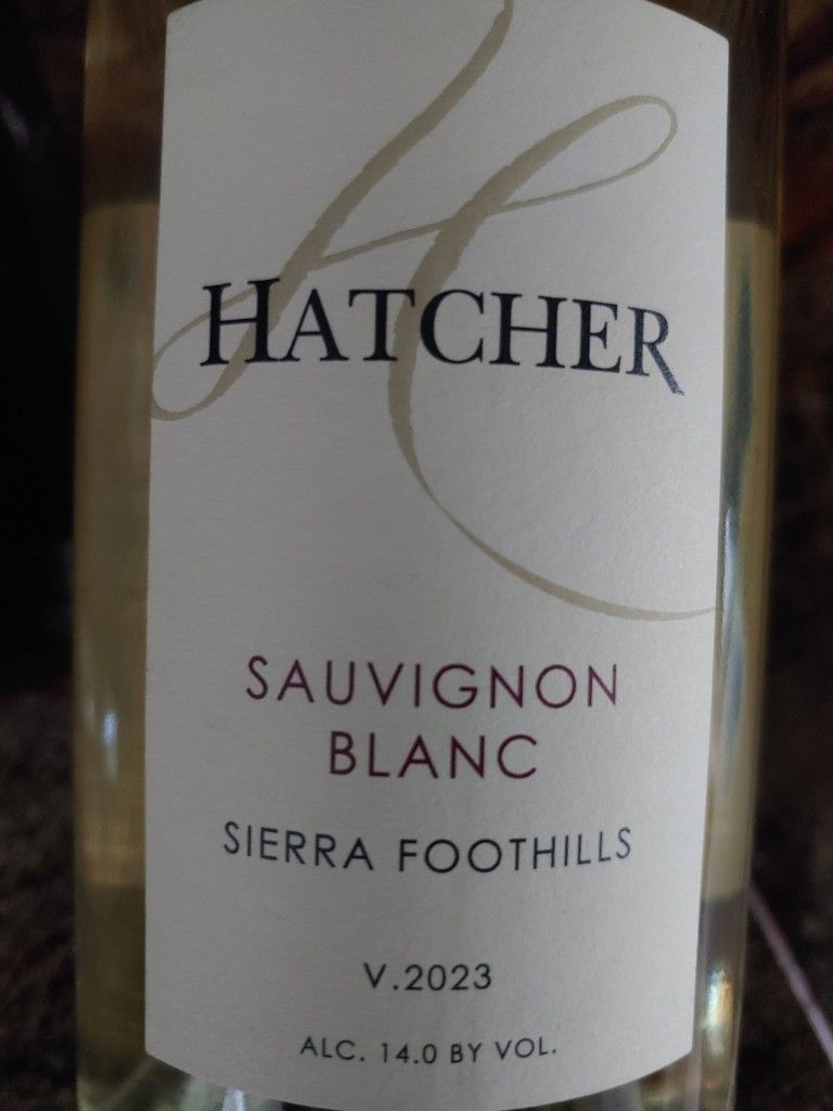 2023 Hatcher Winery Sauvignon Blanc, USA, California, Sierra Foothills