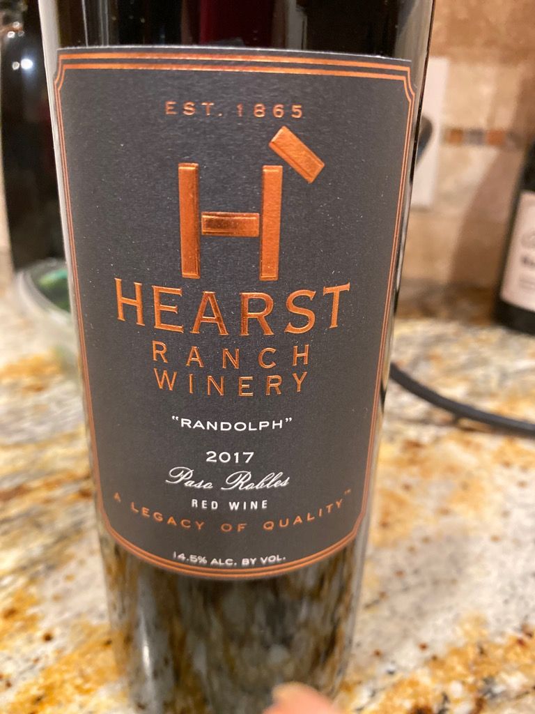 2020 Hearst Ranch Winery Randolph, USA, California, Central Coast