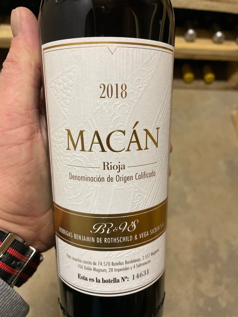 2018 Bodegas Benjamin de Rothschild & Vega Sicilia Rioja Macan