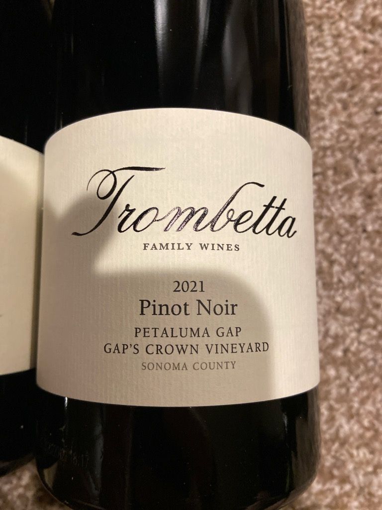 2013 Trombetta Family Wines Pinot Noir Gap's Crown Vineyard