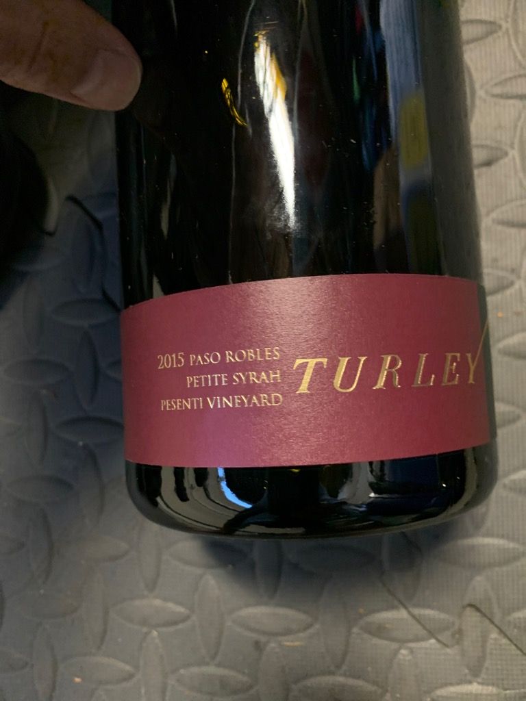 2015 Turley Petite Syrah Library Vineyard, USA, California, Napa Valley ...