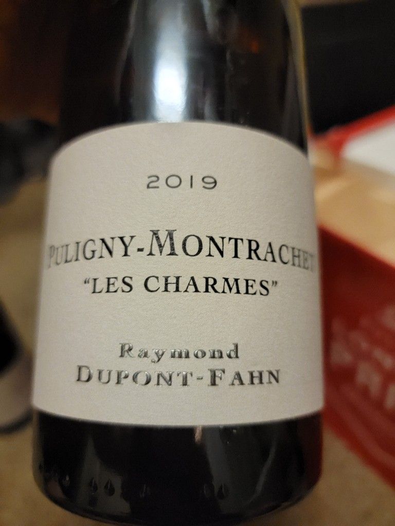 Raymond Dupont Fahn 2019 Puligny Montrachet Les Charmes レイモン