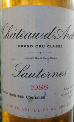 1988 Ch teau d Arche Sauternes CellarTracker