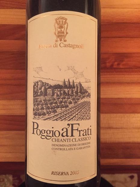 2005 Rocca di Castagnoli Chianti Classico Riserva Poggio a'Frati, Italy ...