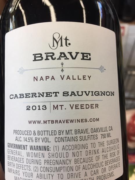 新品⭐️マルレース　mt CASA Shade 廃盤　レア 2013 Mt. Brave Cabernet Sauvignon - CellarTracker