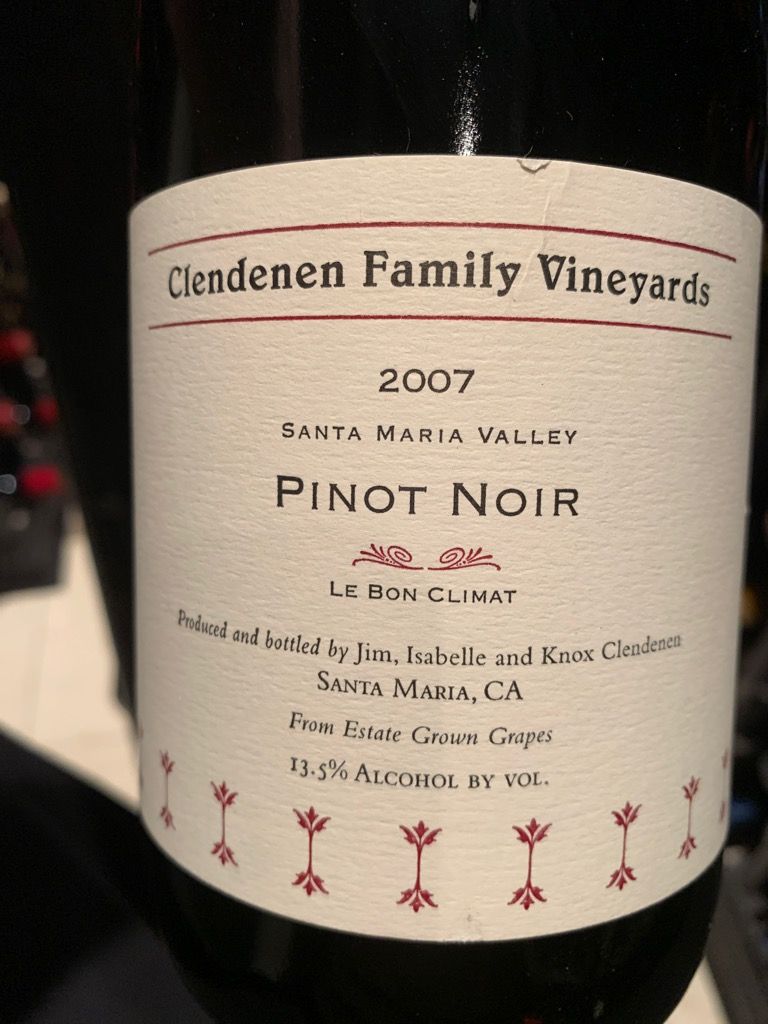 Clendenen Familyピノノワール＆シャルドネ＆オーボンクリマイザベル 2006 Clendenen Family Vineyards Pinot Noir Le Bon Climat Santa