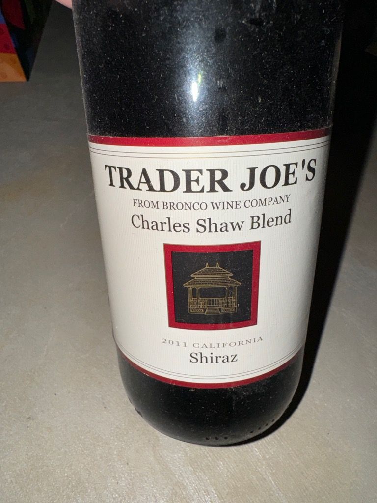2011 Bronco Wine Company Shiraz Trader Joe's Charles Shaw Blend, USA, California CellarTracker