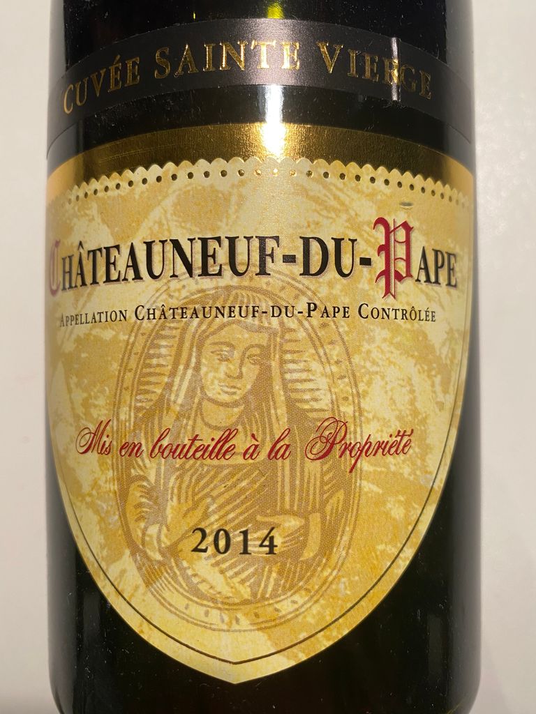 2014 Cellier des Princes ChâteauneufduPape Cuvée Sainte Vierge