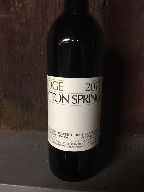 2012 Ridge Lytton Springs - CellarTracker
