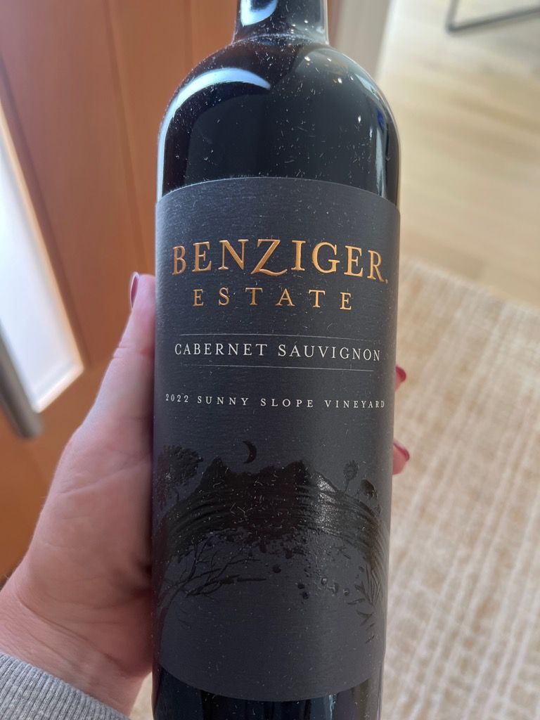 2022 Benziger Family Winery Cabernet Sauvignon Sunny Slope Vineyard ...