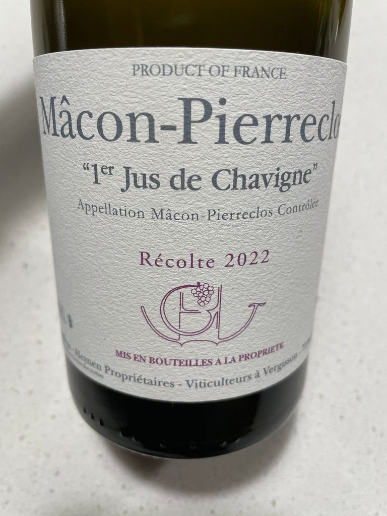 2022 Guffens-Heynen Mâcon-Pierreclos Premier Jus de Chavigne