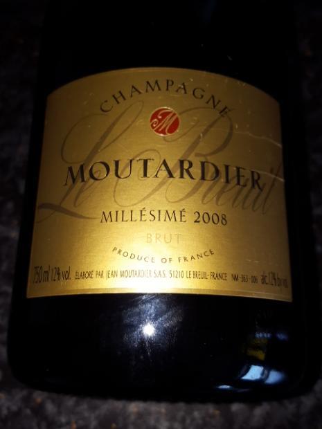 MILLESIME 1998 ブランデー 1998 Jean Moutardier Champagne Brut Millésimé - CellarTracker