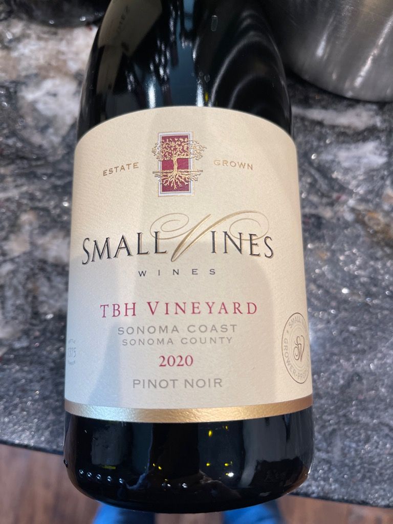 2020 Small Vines Wines Pinot Noir TBH Vineyard, USA, California, Sonoma