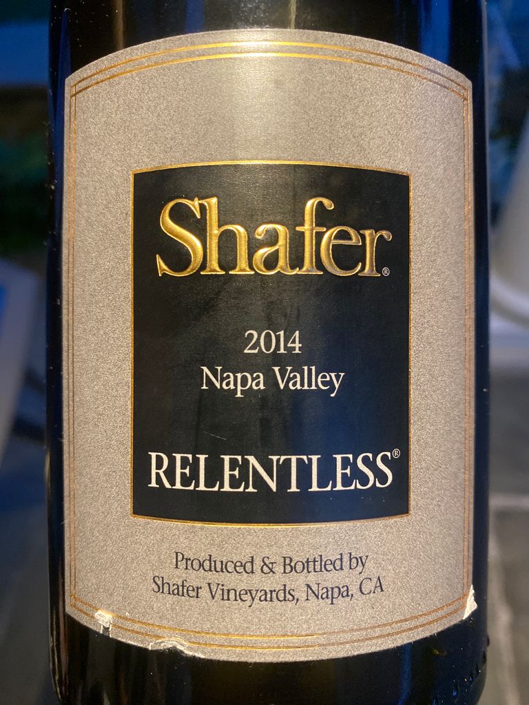 2014 Shafer Relentless - CellarTracker