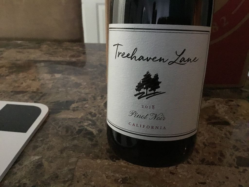 2018 Treehaven Lane Pinot Noir, USA, California, Central Valley, Fresno ...