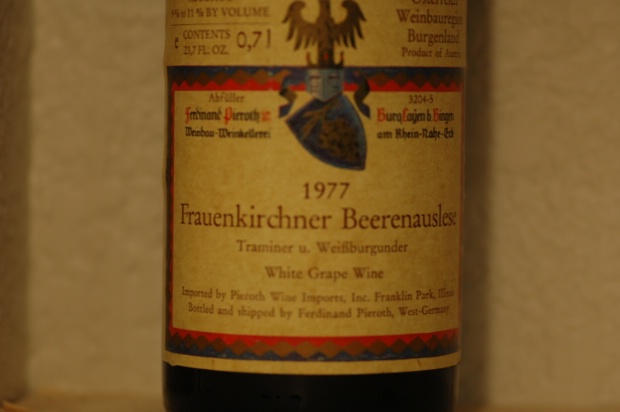 ワイン Ferdinand Pieroth Trockenbeerenauslese 1976 Ferdinand Pieroth Ruster Trockenbeerenauslese - CellarTracker