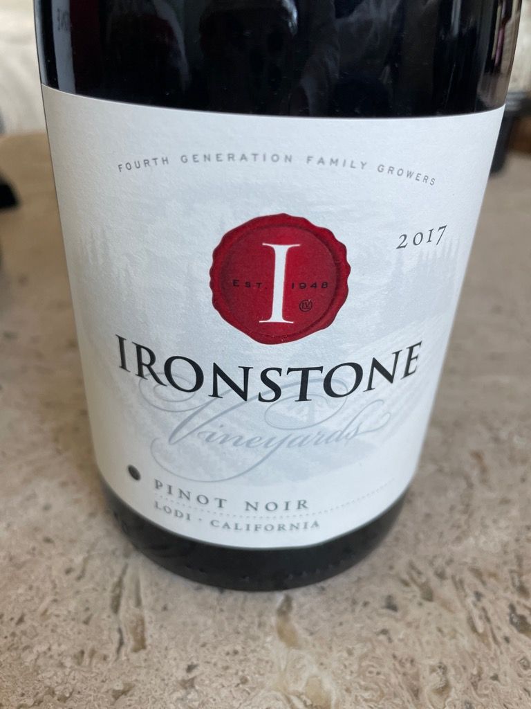 2017 Ironstone Vineyards Pinot Noir, USA, California, Central Valley