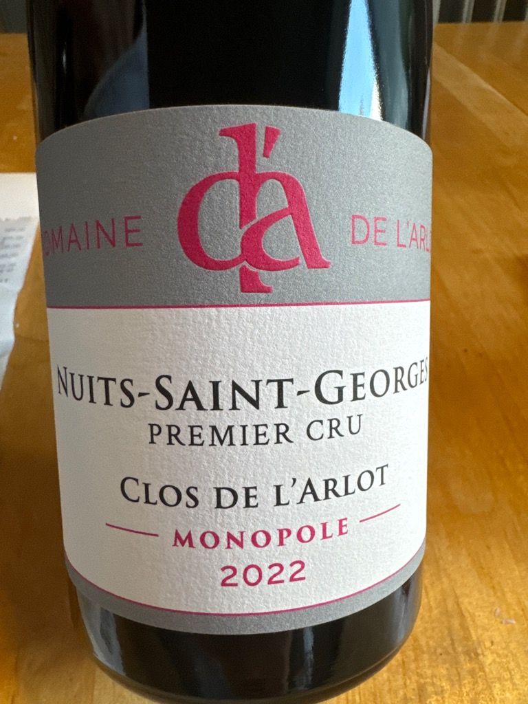 2022 Domaine de L'Arlot Nuits St. Georges 1er Cru Clos de l'Arlot