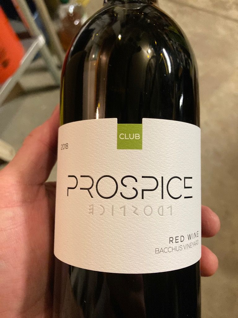 2018 Prospice Wine Club Exclusive Red Wine Bacchus Vineyard, USA ...