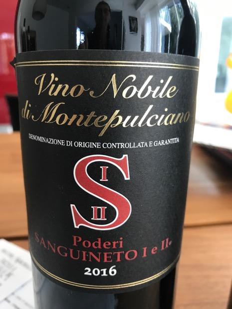 2016 Poderi Sanguineto I e II Vino Nobile di Montepulciano, Italy ...