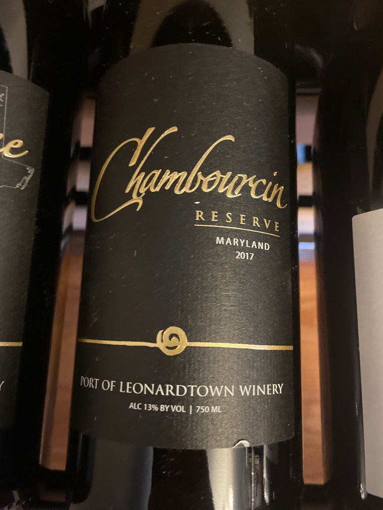 2019 Port of Leonardtown Winery Chambourcin Reserve, USA, Maryland ...