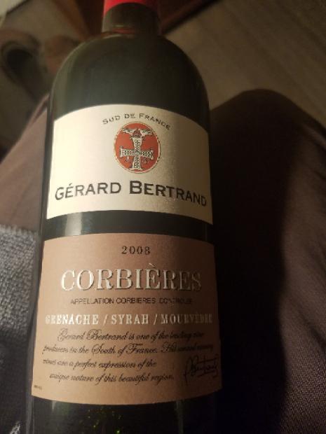 2008 Gérard Bertrand Corbières Grenache/Syrah/Mourvedre, France ...