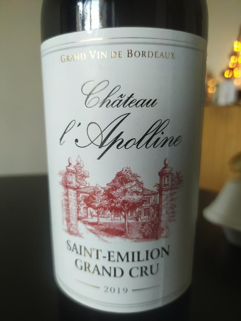 2019 Château l'Apolline, France, Bordeaux, Libournais, St. Émilion Grand Cru CellarTracker