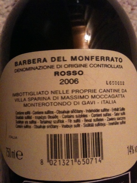 2021 Villa Sparina Barbera del Monferrato - CellarTracker