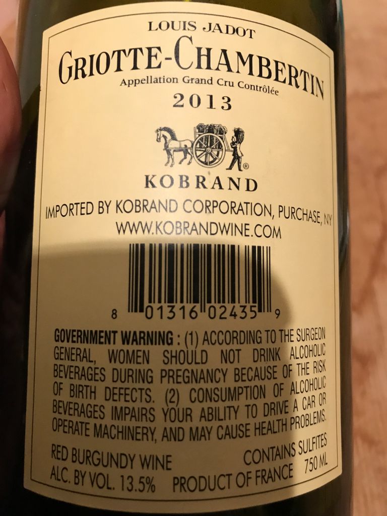 2002 Louis Jadot Griotte-Chambertin - CellarTracker