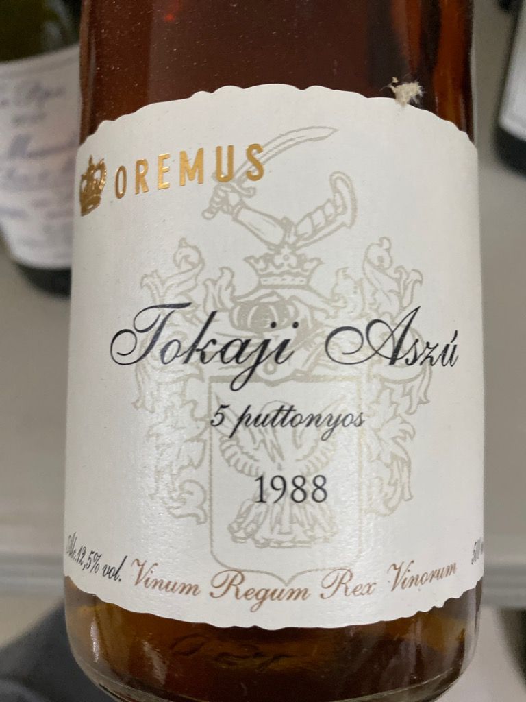 1989 Oremus Tokaji Aszú 5 Puttonyos - CellarTracker