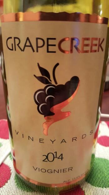 2014 Grape Creek Vineyards Viognier, USA, Texas, Texas Hill Country ...